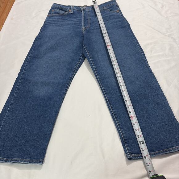 Levi's Womens 30 Ribcage Straight Ankle High Waist Denim Jeans Minimalist Casual - Picture 7 of 9